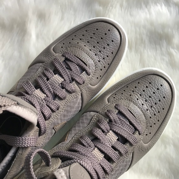 Nike Taupe Leather Air Force 1 UltraForce Sneakers - Picture 4 of 6